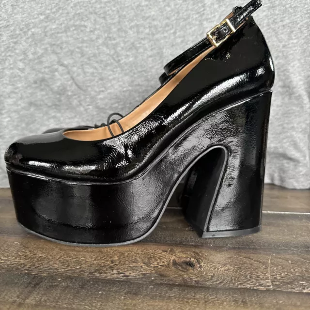 Jessica Simpson SIANTAR Black Ankle Strap Block Heel Chunky High Platform Pumps 3