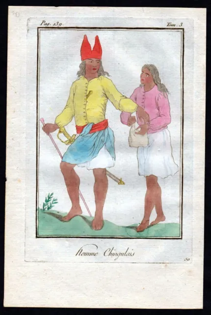 1780 - Chingul Ukraine Asia Asien costume Kupferstich Tracht antique prin 115366