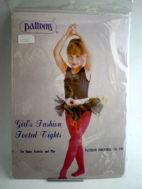 Lot De 3 Fille Mode aux Pieds Collant XL Enfant Patterns 646 Blanc Opaque Danse