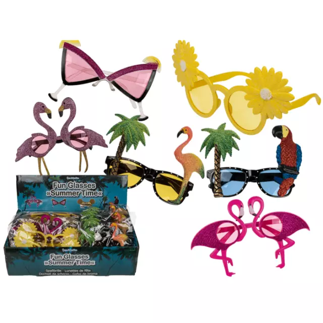 Fun Summertime Glasses - Cocktail Party Novelty Glasses Animals Summer