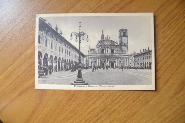 Cartolina Vigevano Duomo Piazza Ducale Viaggiata Primi 900 Subalpina Aa