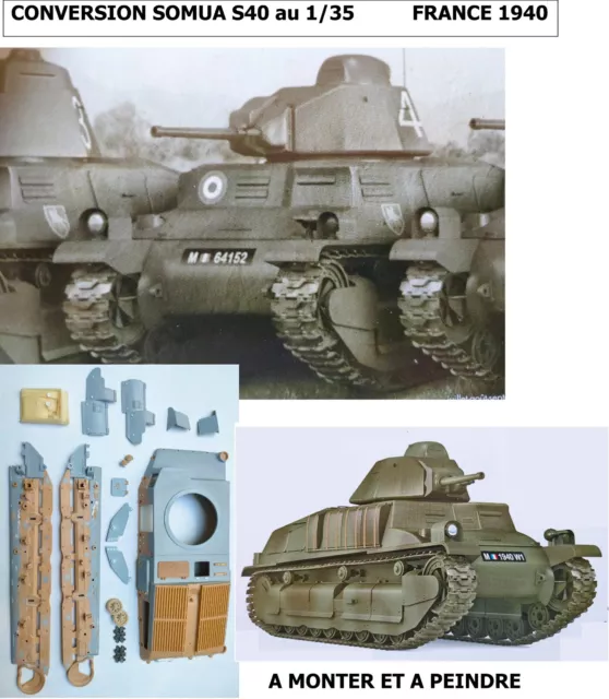 Azimut Perso @@ Somua S40 Conversion Sur Base Tamiya Update Set @@ 1/35