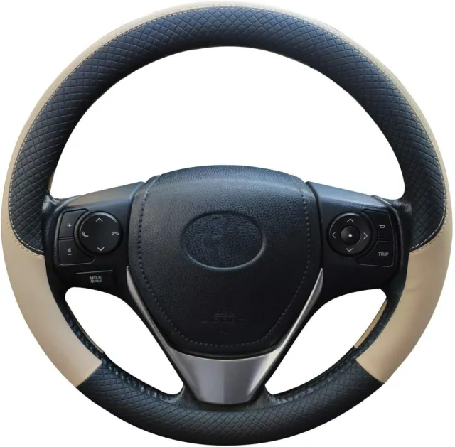 Universal 15'' Car Accessories Steering Wheel Cover Leather Breathable Antislip