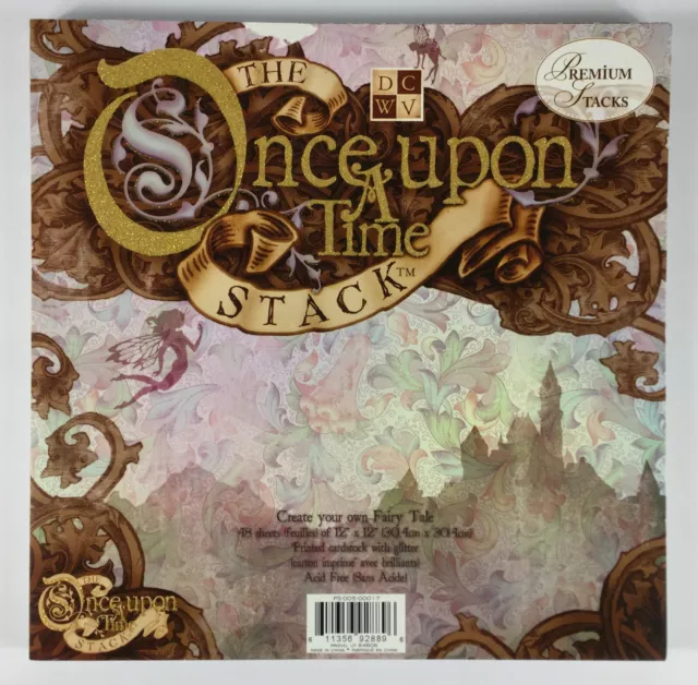 Dcwv The Once Upon A Time Stack Scrapbook Paper 48 Sheets 12" X 12" W Glitter