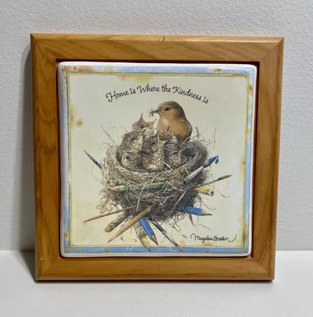 Ceramic Trivet Birds “Home Is Where The Kindness Is” Marjolein Bastin Cottage