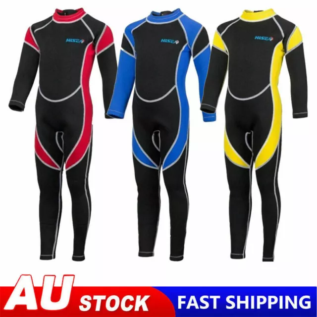 Kids Wetsuit Full Bodysuit Neoprene Diving Suit Swimming Surfing Snorkeling AU