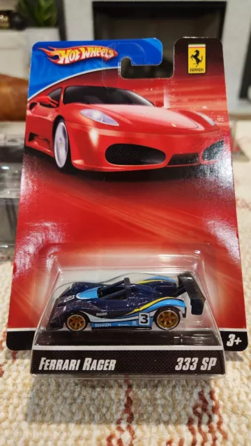 Hot Wheels Ferrari Racer 333 SP Super Rare! 2007 1/64 Blue!! #12/24 60th!!