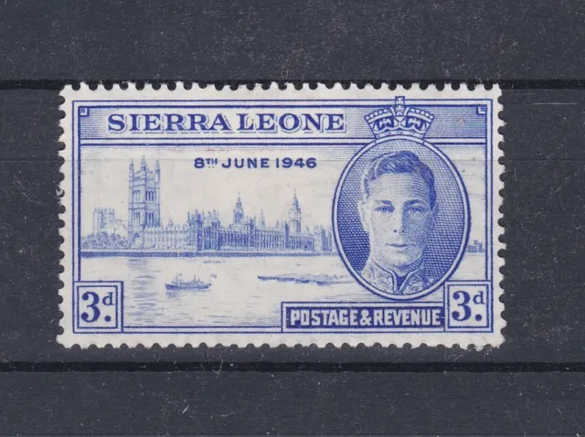 Sierra Leone 1946 Mint MLH King George VI Victory issue 3d Bird in Sea Flaw