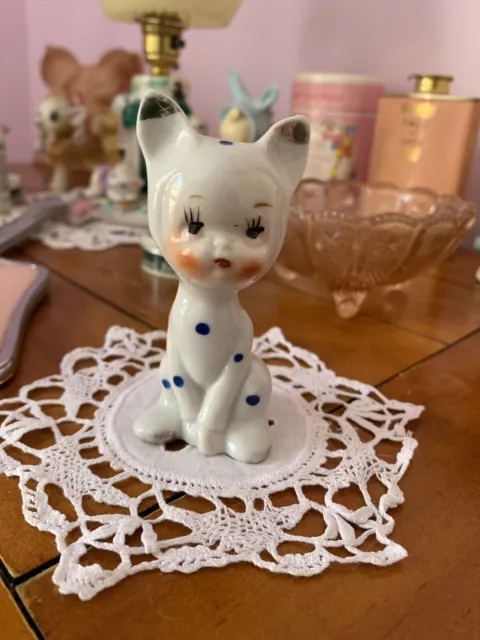 Vintage Cute Anthropomorphic Cat Figurine