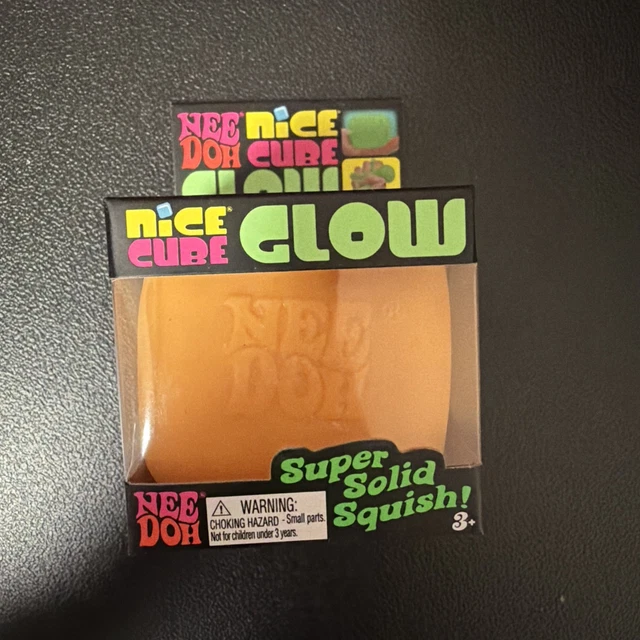 O Ringe Needoh ORANGE NEEDOH NICE Cube Glow Squeeze Schylling Super Solid Squish NEW ...