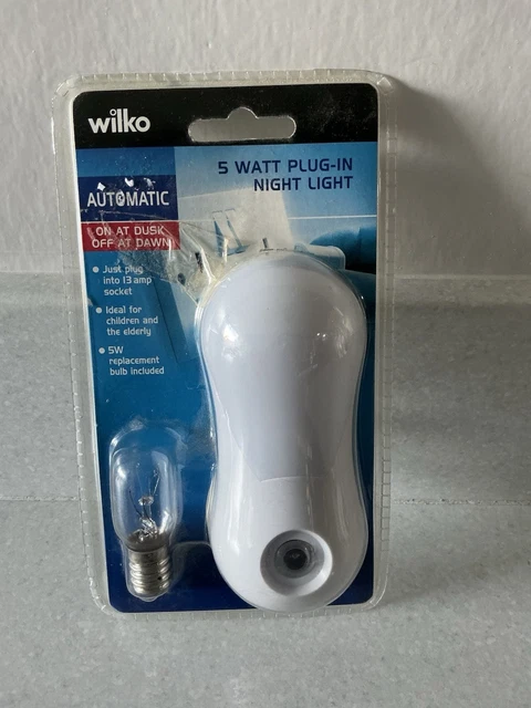 Wilko Plug Adapter WILKO PLUG IN Night Light 5w Automatic Dusk To Dawn New £3.84 - PicClick UK