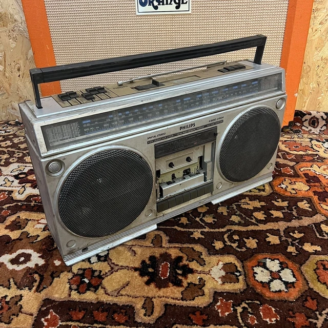 Ghettoblaster Vintage Philips D8268 Super Tandem – Pour Réparation Ou Pièces Détachées