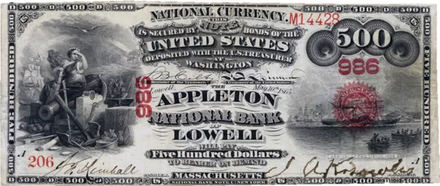 1865 $500 National Currency Note COPY
