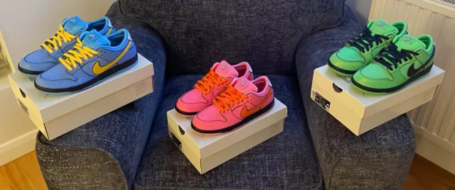 Nike SB Dunk Low Powderpuff Girls UK 8 Full Set. No Offers.