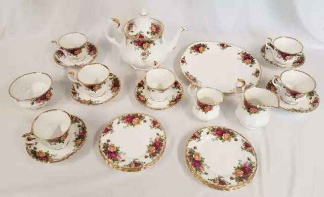 Royal Albert Old Country Roses Tea Set Teapot Sugar Bowl Saucers Side Plates Jug