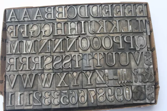 72pt. Letterpress Type Metal, Century Bold, Capts.,Numbers(no 4s)and Figs.