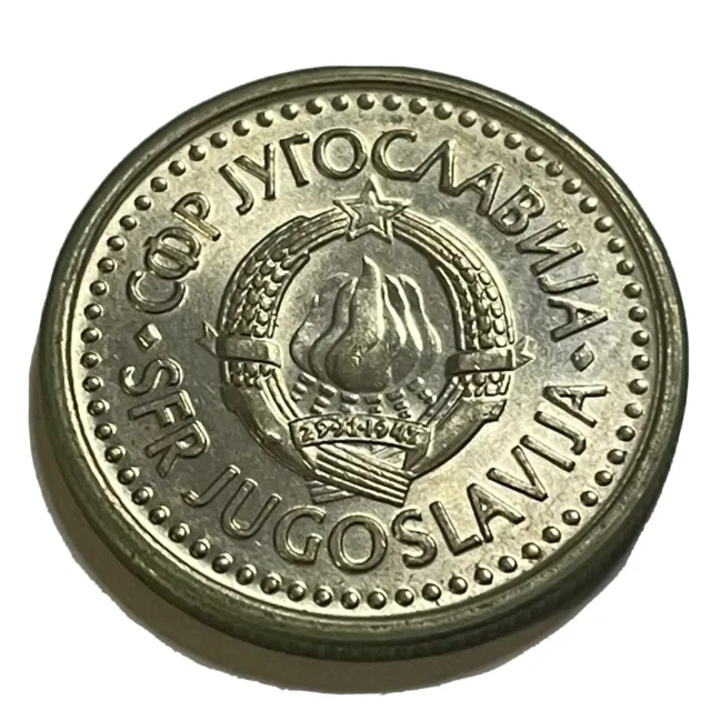 Socialist Federal Republic of Yugoslavia 1 Dinar 1991 Coin Nickel Brass KM # 142