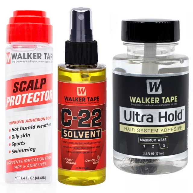 Walker Tape Kit Pulizia Protesi Capelli (colla ultra hold grande+remover+scalp)