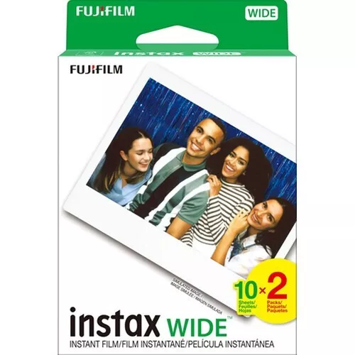 20 Prints Fujifilm Instax Wide Instant Color Film for Fuji 200, 210, 300 Camera