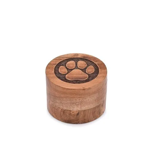 Acacia Wood Decorative Urns Funeral Cremation Urn for Ashes for Dogs, Pet