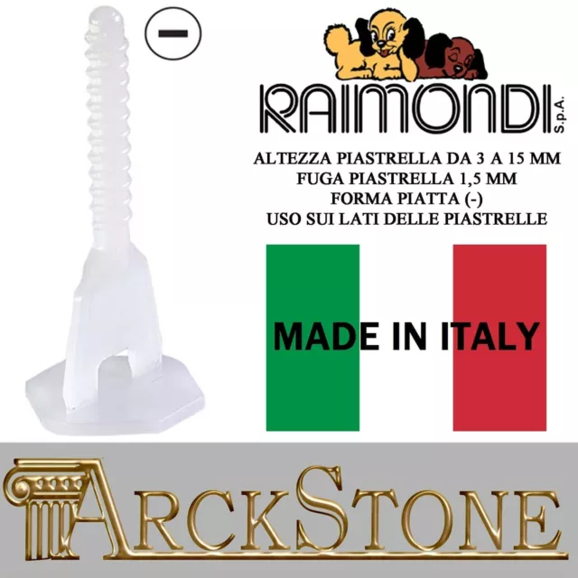 Raimondi RLS 300 Viti Basi Flat Piatta Forma - Piastrelle H 3-15 mm Fuga 1,5 mm