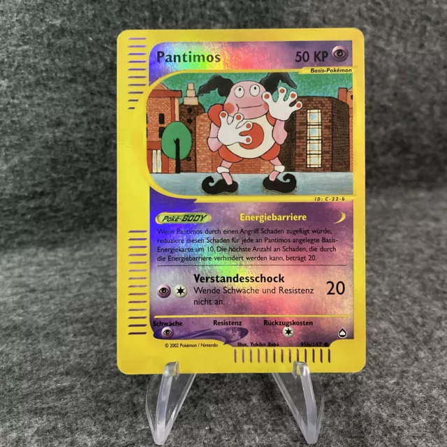 Pokemon Karte - Pantimos / Mr. Mime - Reverse Holo Aquapolis 95b/147 - Deutsch