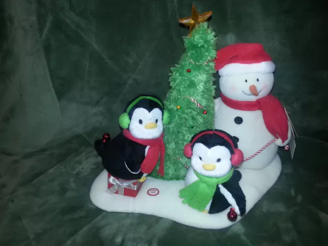 Hallmark 2006 Tintineantes Pals Navidad Muy Feliz Trio Afelpado Nieve & 3