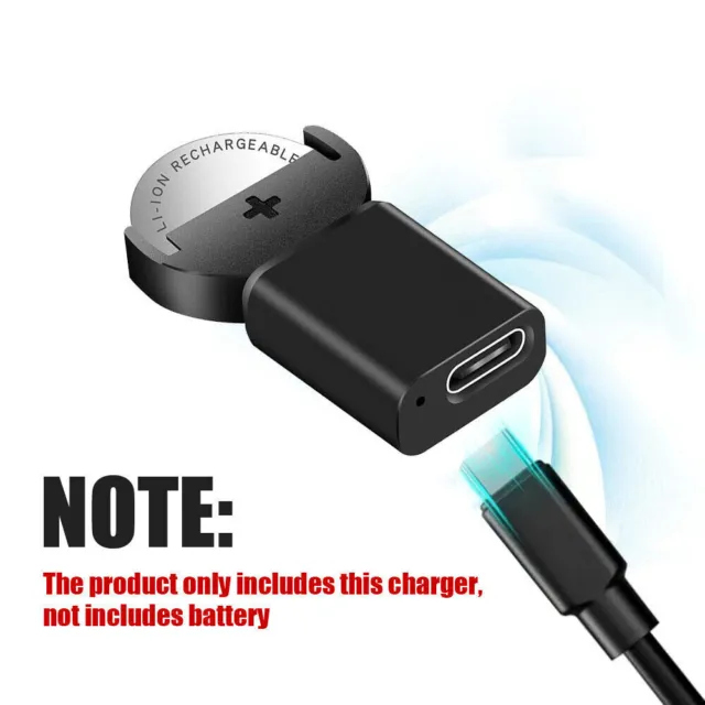 Caricabatterie al litio USB C tipo C pulsante di lunga durata caricabatterie nero