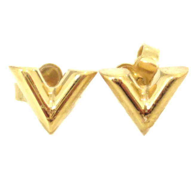 Shop Louis Vuitton V Essential v stud earrings (M63208, M68153) by