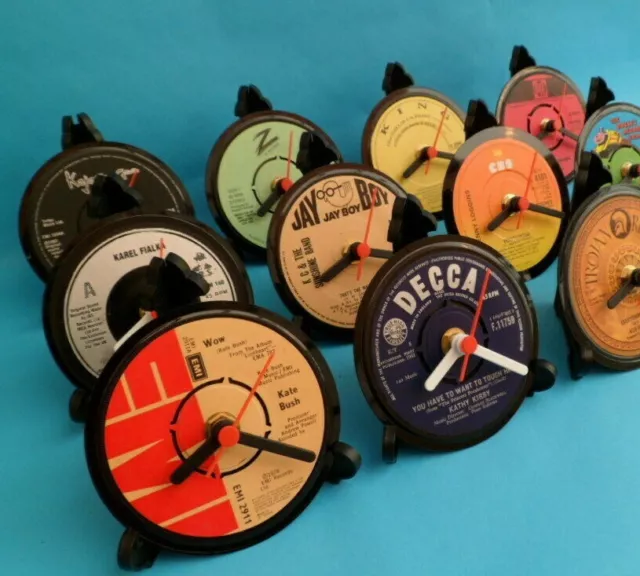 Upcycled Vinyl Record DESK CLOCKS Each made from an actual Vinyl Record LIST K