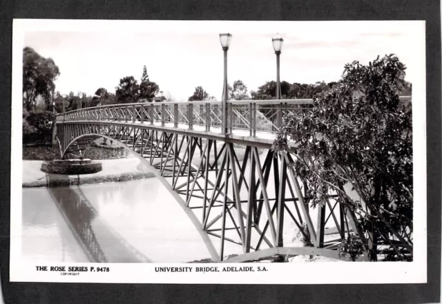 C4028 Australia SA Adelaide University Bridge #9478 vintage Rose Series postcard