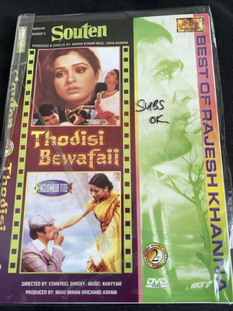 Souten & Thodisi Bewafaii - *Rajesh Khanna  2in1 Bollywood DVD Free P&P