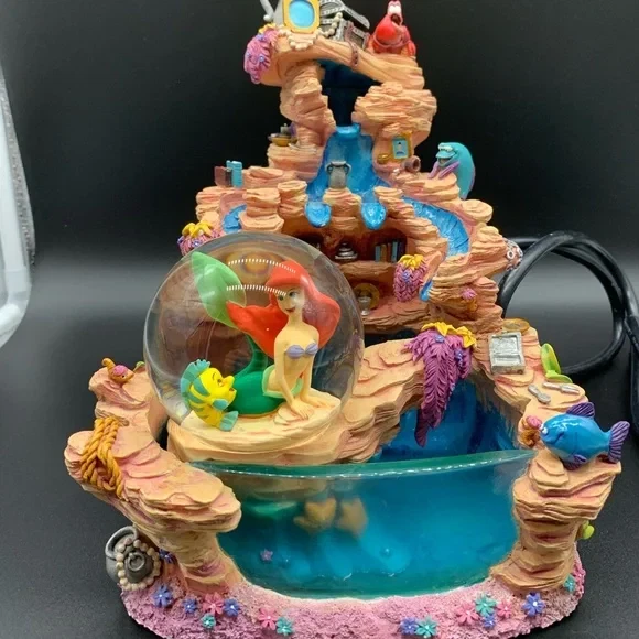 DISNEY, THE LITTLE MERMAID, Water Fountain & Snow Globe! $225.99 - PicClick