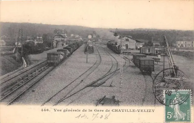 Cpa 92 General View Of Gare De Chaville Velizy (Train Cars