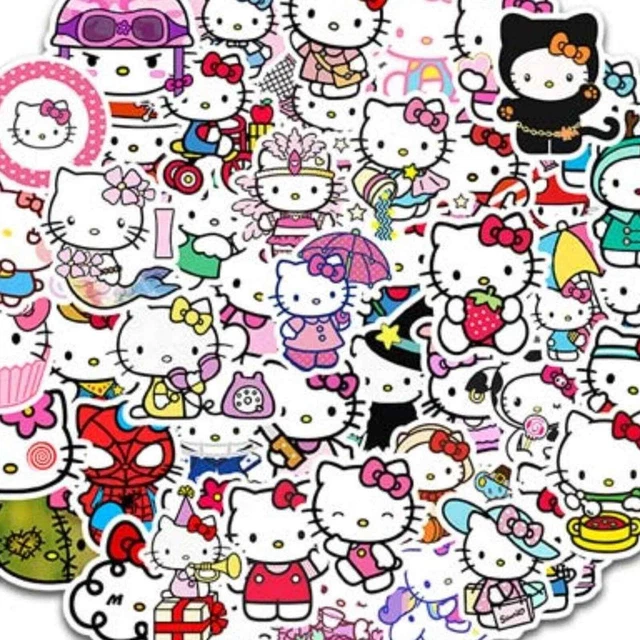Hello Kitty 50 piece Stickers Sanrio Kawaii Vinyl Water Bottle Lapop Anime Cat