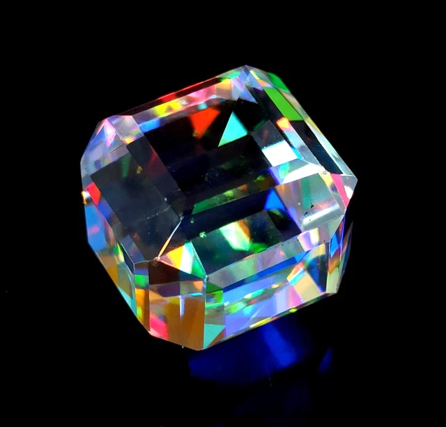 GRANDE scatola a forma di cubo di topazio mistico da 52,40 ct, bellissima...