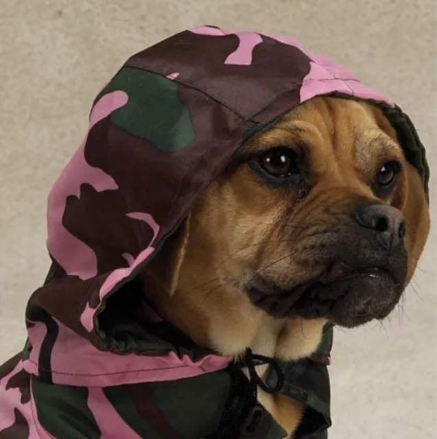 Veste de pluie décontractée canine en nylon camouflage canin taille X-petite, multicolore 2