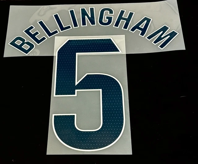100% Official BELLINGHAM #5 Real Madrid CF Away 2024-25 PRINT AVERY