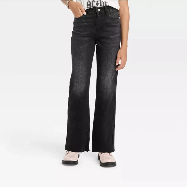 Art Class Girls' High-Rise Dad Jeans - art class Black Wash 8