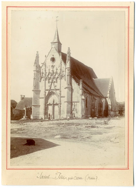France, Cosne-Cours-sur-Loire, Saint-Père, vintage silver print general view