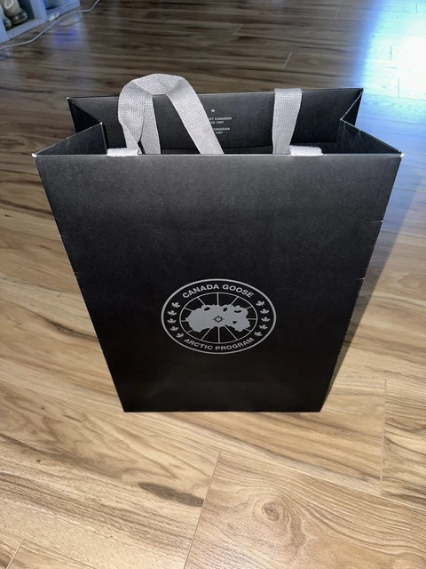 CANADA GOOSE Black Paper Gift Shopping Bag  (14" x 10" x 5")