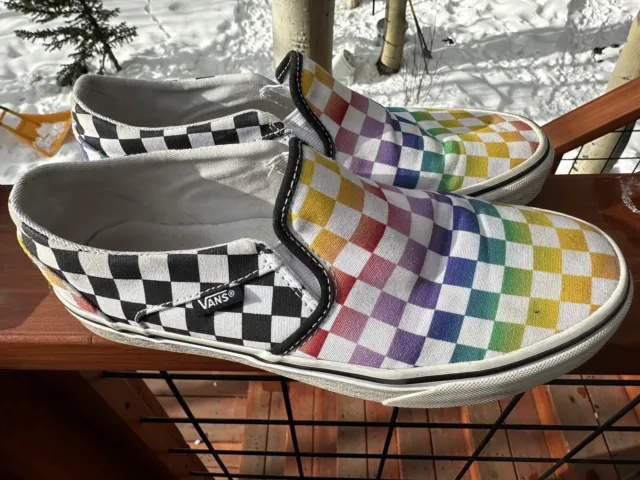 Vans Slip-on Shoes Rainbow Size 9 Women