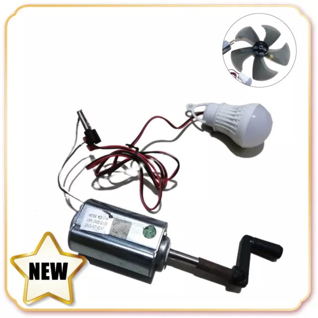 Nuevo hágalo usted mismo Brisa Turbina de Viento/Manivela de Mano Modelo Imán Permanente Generador 12V 80W