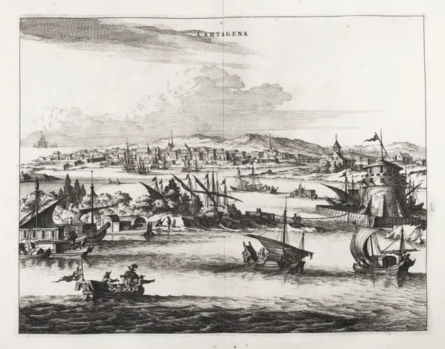 Cartagena Colombia Kolumbien South America Montanus engraving 1671