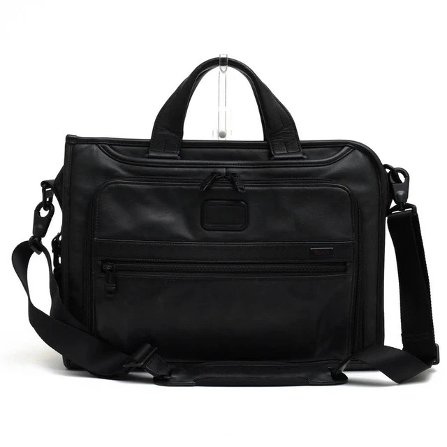 TUMI BUSINESS BAG 96110D2 ALPHA2 SLIM DELUXE LEATHER