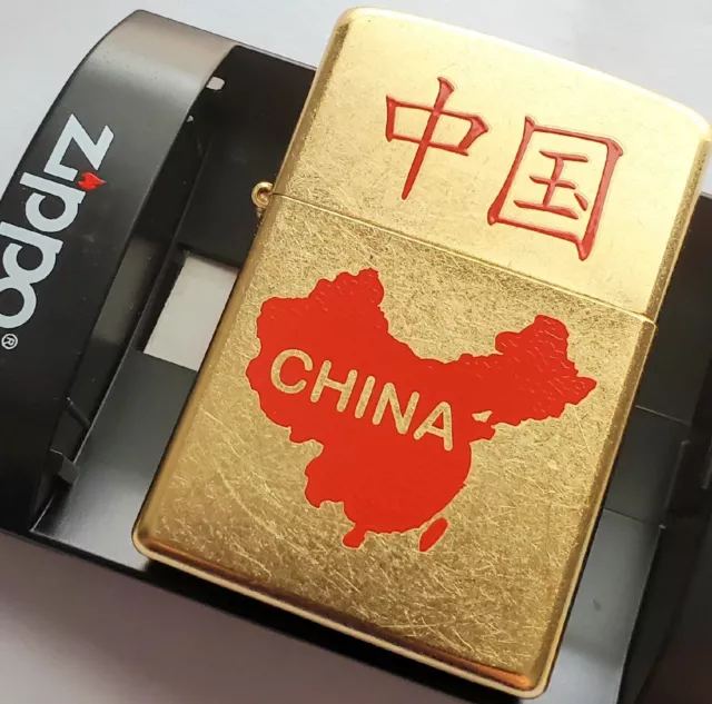 Zippo Chinese CHINA Gold Dust colored case China lighter Zippo 🇨🇳  2008 RARE