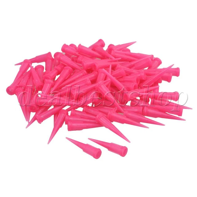 100 Pcs Pink 20 Gauge Dispensing Pin Tapered Tip TT   Glue Liquid