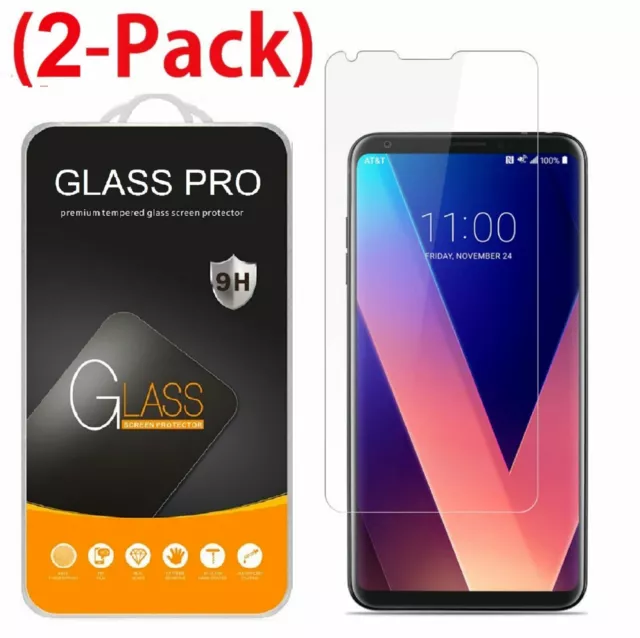 [2-Pack] Premium Tempered Glass Screen Protector For LG V30/V30+ Plus/V35 ThinQ