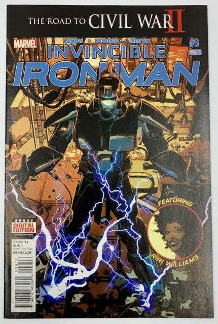 Invincible Iron Man #9 - 2nd Printing - 1st Riri Williams - Marvel Comics 2016