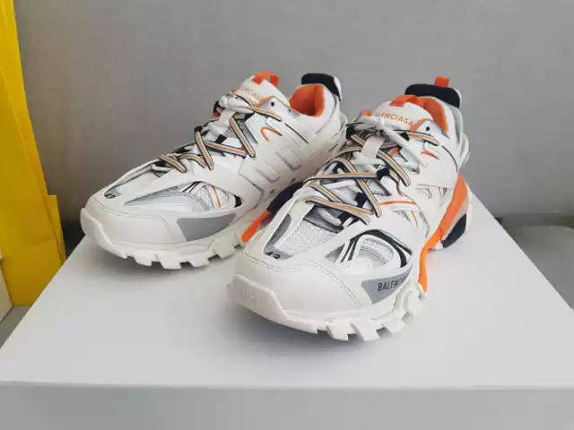 BALENCIAGA TRACK SNEAKERS White Orange Sizes Eu 39, 40, 41, 42, 43, 44, 45, 46 - PicClick UK